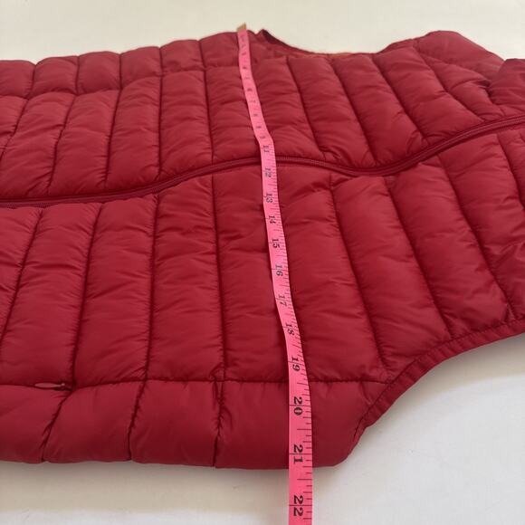 Save The Duck Puffer Vest Mens Small Ultra Light Full Zip Red Outdoors Gorpcore - Picture 9 of 10